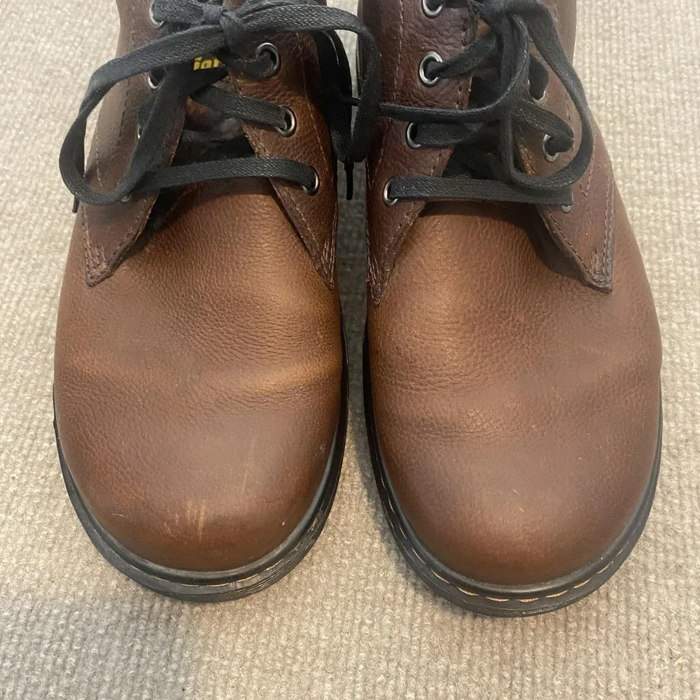 Dr. Martens Barnie Boots Mens 9 Womens 10‎ Brown Leather Chukka Ankle Grunge y2k